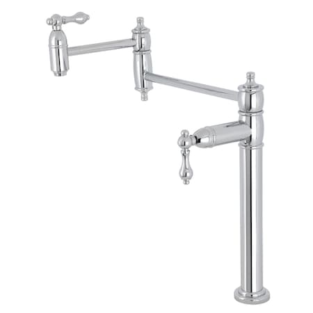 Kingston Brass Deck Mount Pot Filler, Polished Chrome KS3701AL